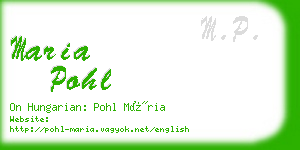 maria pohl business card